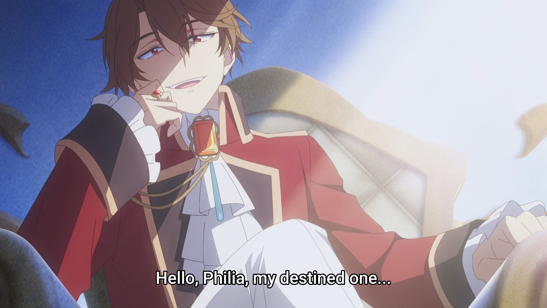 Julius greets Philia while wearing Asmodeus' ring (Image via TROYCA)